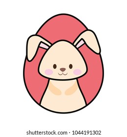 silhouette or rabbit  vector illustration