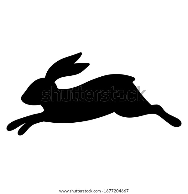 ウサギのシルエット ベクターイラスト のベクター画像素材 ロイヤリティフリー 1677204667