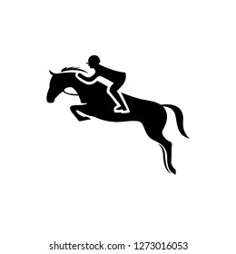 Silhouette of racing horse sport - Vector