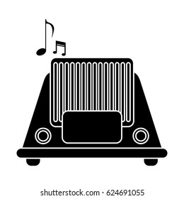 silhouette radio music communication device