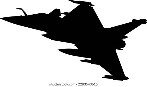 silhouette of a rafale in flight