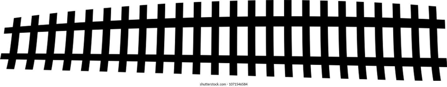 Silhouette of railroad