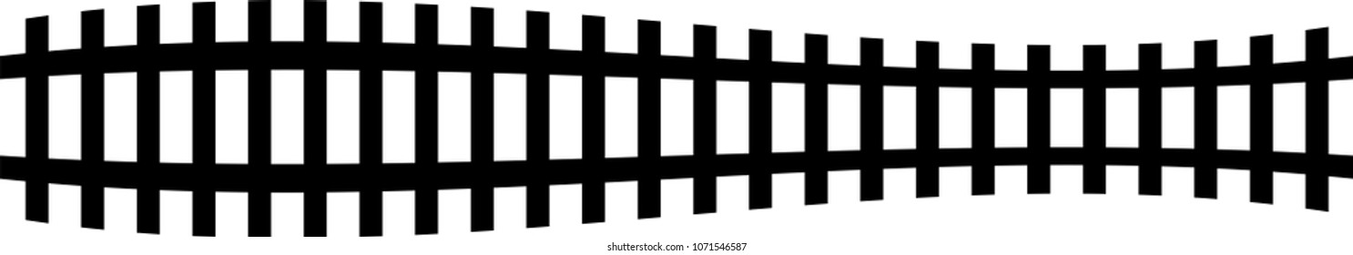 Silhouette of railroad