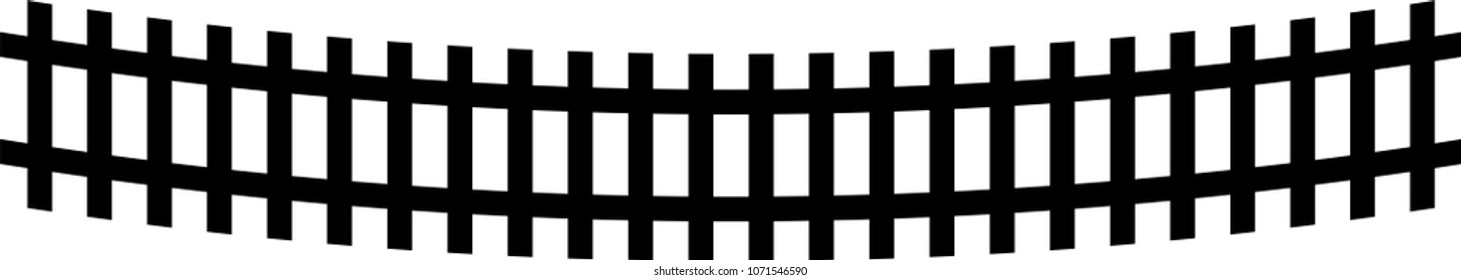 Silhouette of railroad