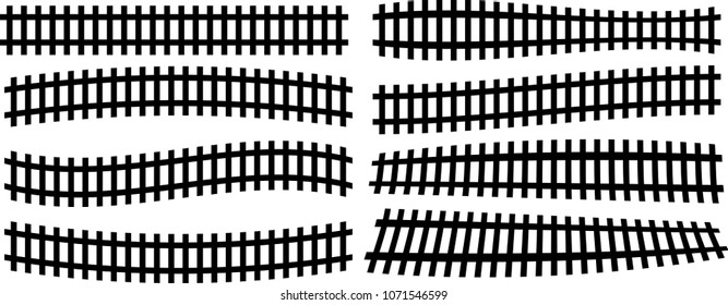 Silhouette of railroad