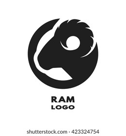 Silhouette of the ram, monochrome logo.