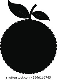 Silhueta de uma fruta de Rambutan Uma delícia tropical	