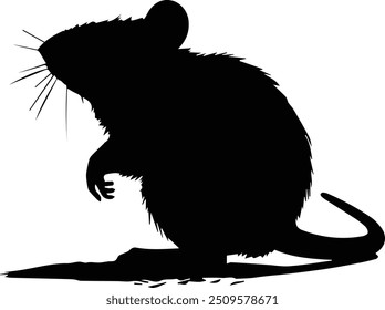 Silhouette of a rat - Mouse silhouette	