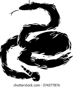 silhouette of rattlesnake