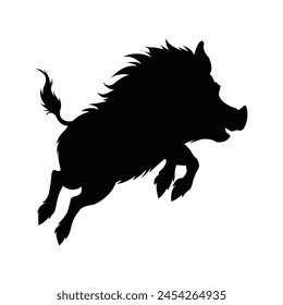 silhouette of a Razorback Wild Hog