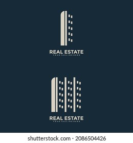 Ilustración vectorial del logotipo de Silhouette Real Estate o plantilla de emblema