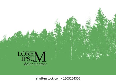 silhueta de árvores realistas