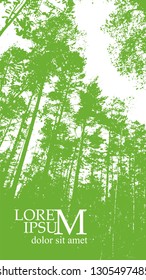 silhouette of realistic trees