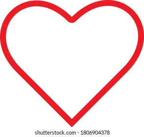 Silhouette Red Heart Vector Illustration Icon Stock Vector (Royalty ...