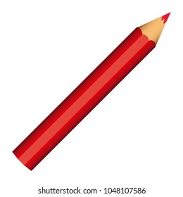 silhouette with red pencil in diagonal position