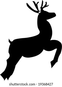 silhouette of reindeer
