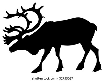 Similar Images, Stock Photos & Vectors of silhouette of reindeer