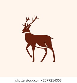 silhouette of reindeer illustration vector