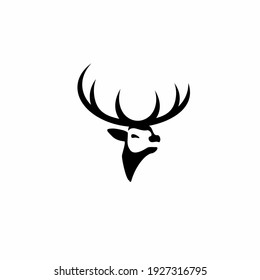 Silhouette Reindeer Logo Vector Illustration Stock Vector (Royalty Free ...