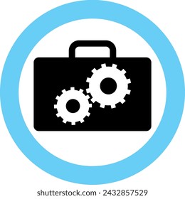 Silhouette of Repair Kit Icon in Flat Style. Vector Illustration.