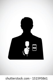 silhouette reporter