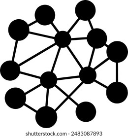 silhouette representing interconnected nodes technology