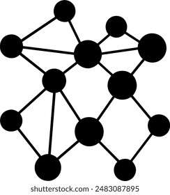 silhouette representing interconnected nodes technology