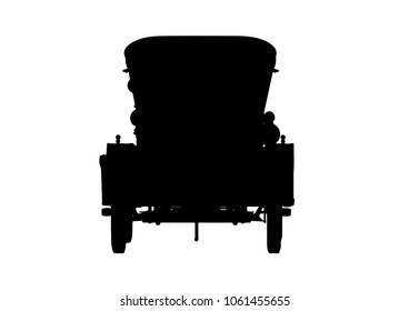 silhouette of retro car vector