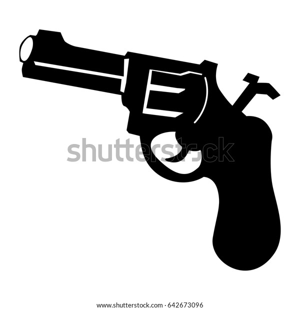 Silhouette Revolver Stock Vector (Royalty Free) 642673096 | Shutterstock