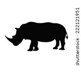 Silhouette of a rhino