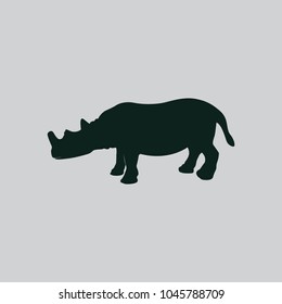 silhouette of rhino
