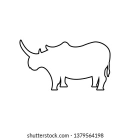 silhouette of a rhinoceros icon. Element of zoo for mobile concept and web apps icon. Outline, thin line icon for website design and development, app development