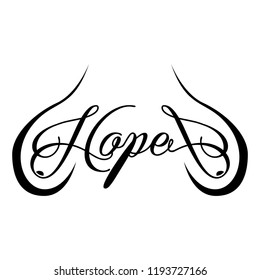 Silhouette of a ribbon. Breast cancer campaign. Vector illustration design