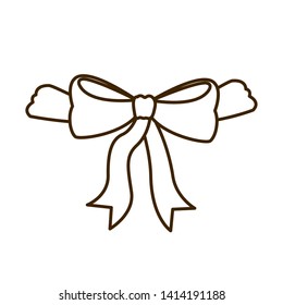 silhouette of ribbon on white background