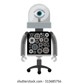 silhouette of robot design