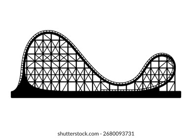  silhouette of  roller coaster, representing adventure and thrill.