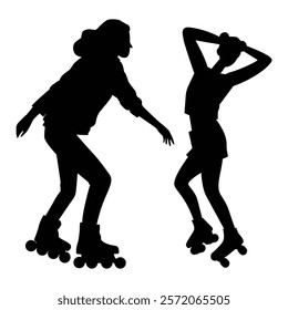 Silhouette of a Rollerblader Performing Stunts in Motion