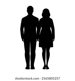 Silhouette of Romantic Couple in Intimate Pose - Perfect for Love Themes