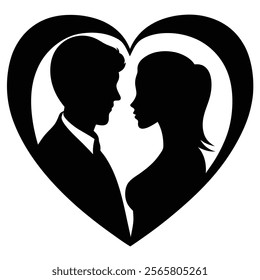 Silhouette of Romantic Couple in Intimate Pose - Perfect for Love Themes