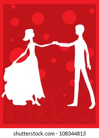 Silhouette Romantic Dance