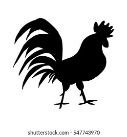 Silhouette of rooster