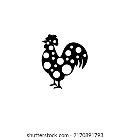 silhouette rooster and bubbles vector, can be use on all media. because made with high resolution