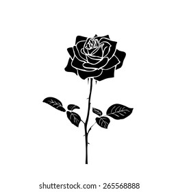 Continuous Line Drawing Rose Flower Minimalism Stock Vector (Royalty ...