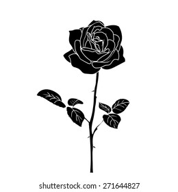 Continuous Line Drawing Rose Flower Minimalism Stock Vector (Royalty ...