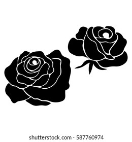 Sketch Rose Branch Hand Drawn Ink Stock Vector (Royalty Free) 188212349