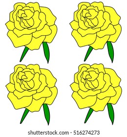 silhouette of a rose in a pattern