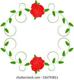 silhouette of a rose in a pattern on a white background