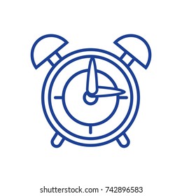 silhouette round clock alarm object design