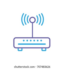 silhouette router wifi connection network technology