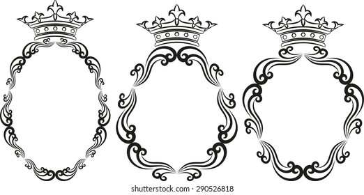 silhouette of royal frames